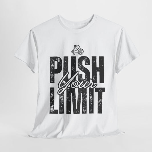 Motivational Unisex Heavy Cotton Tee - 'Push Your Limit'