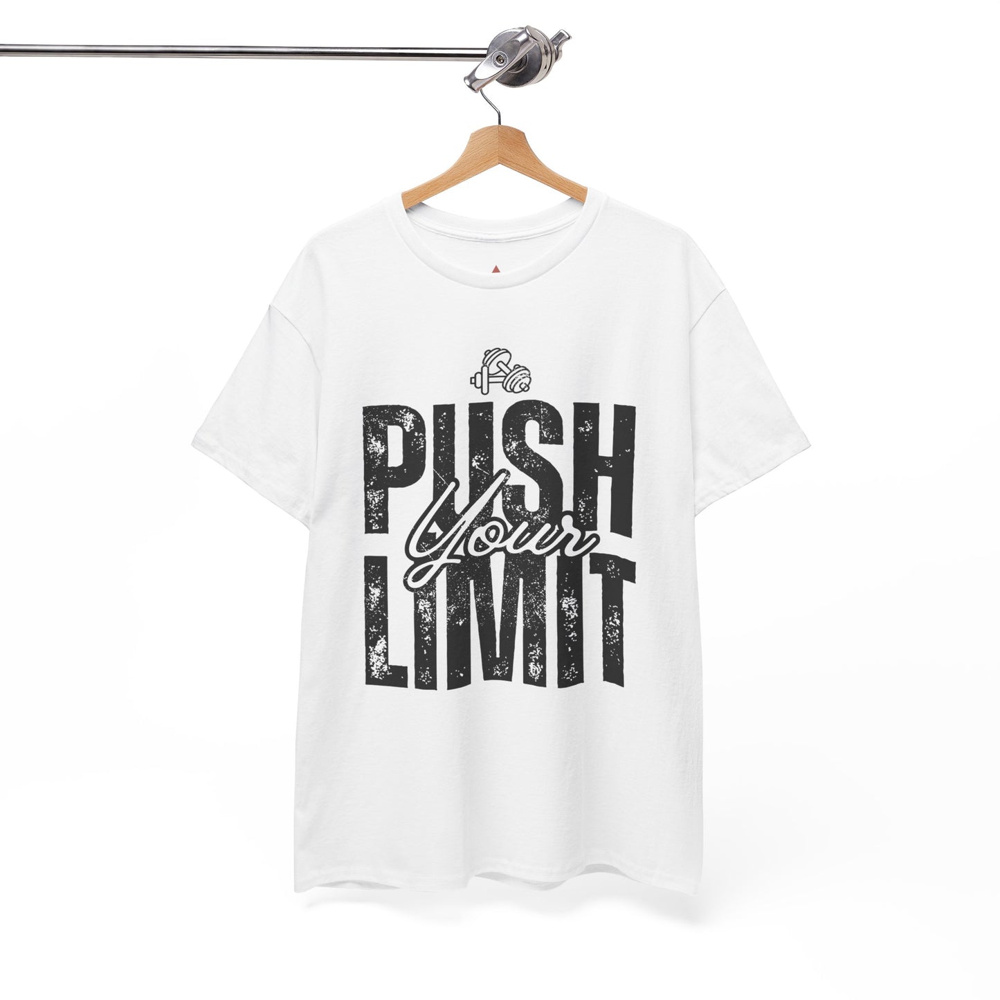 Motivational Unisex Heavy Cotton Tee - 'Push Your Limit'